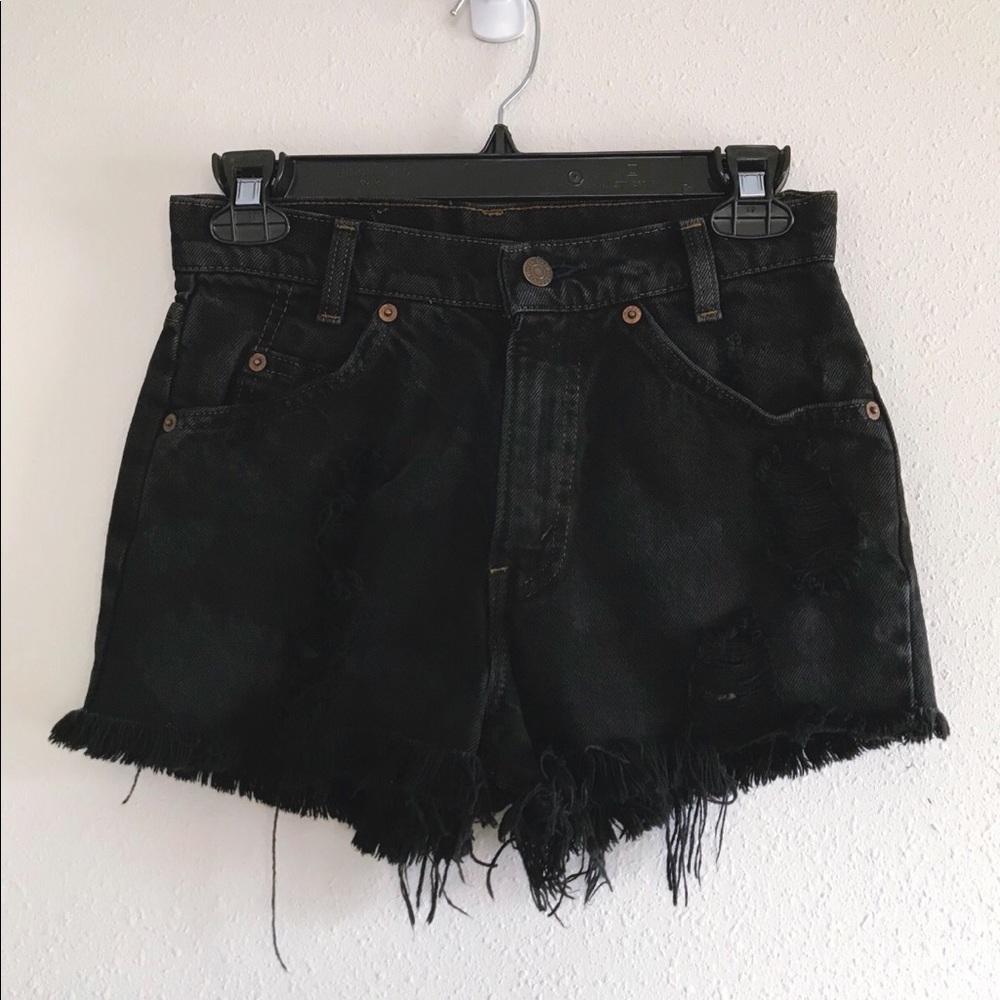 Brandy Melville black high waisted denim shorts